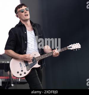 Seaclose Park, Newport, Royaume-Uni. 21 juin 2024. Les K's se produisent sur la scène principale du Festival de l'île de Wight, Seaclose Park le 21 juin 2024 crédit : Emma Terracciano/Alamy Live News Banque D'Images