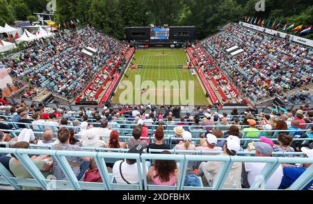 Berlin, Allemagne. 22 juin 2024. Tennis : WTA Tour, célibataires, femmes, demi-finales, Gauff (États-Unis) - Pegula (États-Unis), Steffi Graf Stadium. Crédit : Andreas Gora/dpa/Alamy Live News Banque D'Images