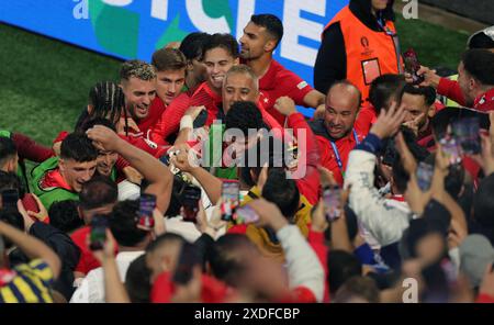 Kerem AktŸrkoglu de Turkiye jubelt Ÿber sein drittes Tor fŸr Seine Mannschaft UEFA EURO 2024 match de phase de groupes entre Turkiye et Georgia au Dortmund Football Arena le 18 juin 2024 à Dortmund, Allemagne. Vorrundenspiel TŸrkei vs Georgien Copyright by : Sampics photographie Bierbaumstrasse 6 81243 MŸnchen TEL. : ++49/89/82908620 , FAX : ++49/89/82908621 , E-mail : sampics@t-online.de Bankverbindung : Hypoor einsbank MŸnchen Konto : 1640175229 , BLZ 70020270 IBAN : DE78700202701640175229 BIC : HYVEDEMMXXX weitere motive finden sie unter : www.augenklick.de© diebilderwelt / Alamy Stock Banque D'Images