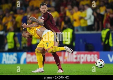 Koln, Allemagne. 22 juin 2024. Denis Alibec, roumain, lors du match de l'UEFA Euro 2024 entre la Belgique et la Roumanie, Groupe E, date 2, a joué au Rhein Energie Stadium le 22 juin 2024 à Koln, Allemagne. (Photo de Bagu Blanco/PRESSINPHOTO) crédit : AGENCE SPORTIVE PRESSINPHOTO/Alamy Live News Banque D'Images