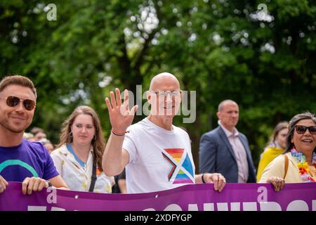 Le premier ministre, John Swinney, assiste à la cérémonie de la fierté d'Édimbourg Banque D'Images