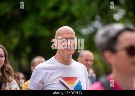 Le premier ministre, John Swinney, assiste à la cérémonie de la fierté d'Édimbourg Banque D'Images