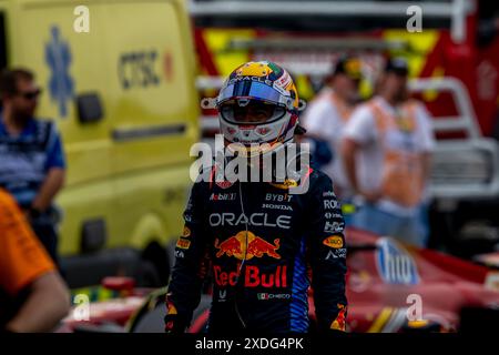 Montmelo, Espagne, 22 juin, Sergio Perez, du Mexique, concourt pour Red Bull Racing. Qualifications, 10e manche du championnat de formule 1 2024. Crédit : Michael Potts/Alamy Live News Banque D'Images