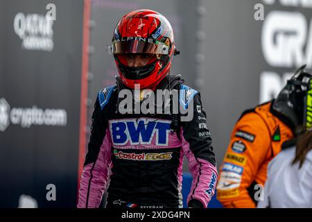 Montmelo, Espagne, 22 juin, Esteban Ocon, de France, concourt pour Alpine . Qualifications, 10e manche du championnat de formule 1 2024. Crédit : Michael Potts/Alamy Live News Banque D'Images