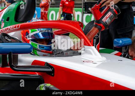 Montmelo, Espagne, 22 juin 2024, Andrea Kimi Antonelli , participant aux qualifications, 10e manche du championnat de formule 1 2024. Crédit : Michael Potts/Alamy Live News Banque D'Images