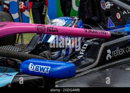 Montmelo, Espagne, 22 juin 2024, France Victor Martins , participant aux qualifications, 10e manche du championnat de formule 1 2024. Crédit : Michael Potts/Alamy Live News Banque D'Images