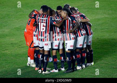 Rio de Janeiro, Brésil. 22 juin 2024. Joueurs de Sao Paulo, lors du match entre Vasco da Gama et Sao Paulo, pour la Serie A 2024 brésilienne, au stade Sao Januario, à Rio de Janeiro le 22 juin. Photo : Nadine Freitas/DiaEsportivo/Alamy Live News crédit : DiaEsportivo/Alamy Live News Banque D'Images