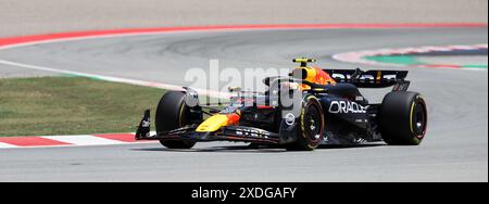 Sabadell, Barcelone, Espagne. 22 juin 2024. Montmelo Espagne 22 juin 2024 Sergio Pérez(11 Mex Redbull ) lors de la formation qualificative au Grand Prix de formule 1 Aramaco Espagne 2024 à Montmelo Espagne le 22 juin 2024 (image crédit : © Xavi Urgeles/ZUMA Press Wire) USAGE ÉDITORIAL SEULEMENT! Non destiné à UN USAGE commercial ! Crédit : ZUMA Press, Inc/Alamy Live News Banque D'Images