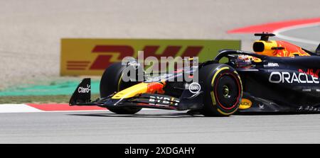Sabadell, Barcelone, Espagne. 22 juin 2024. Montmelo Espagne 22 juin 2024 Max Verstappen(1 NL Redbull ) lors de la formation qualificative au Grand Prix de formule 1 Aramaco Espagne 2024 à Montmelo Espagne le 22 juin 2024 (image crédit : © Xavi Urgeles/ZUMA Press Wire) USAGE ÉDITORIAL SEULEMENT! Non destiné à UN USAGE commercial ! Crédit : ZUMA Press, Inc/Alamy Live News Banque D'Images