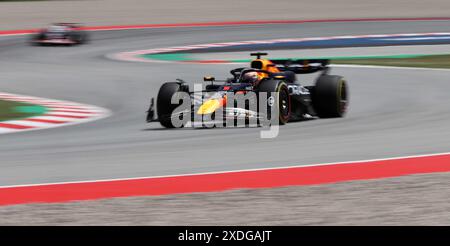 Sabadell, Barcelone, Espagne. 22 juin 2024. Montmelo Espagne 22 juin 2024 Max Verstappen(1 NL Redbull ) lors de la formation qualificative au Grand Prix de formule 1 Aramaco Espagne 2024 à Montmelo Espagne le 22 juin 2024 (image crédit : © Xavi Urgeles/ZUMA Press Wire) USAGE ÉDITORIAL SEULEMENT! Non destiné à UN USAGE commercial ! Crédit : ZUMA Press, Inc/Alamy Live News Banque D'Images