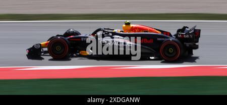 Sabadell, Barcelone, Espagne. 22 juin 2024. Montmelo Espagne 22 juin 2024 Sergio Pérez(11 Mex Redbull ) lors de la formation qualificative au Grand Prix de formule 1 Aramaco Espagne 2024 à Montmelo Espagne le 22 juin 2024 (image crédit : © Xavi Urgeles/ZUMA Press Wire) USAGE ÉDITORIAL SEULEMENT! Non destiné à UN USAGE commercial ! Crédit : ZUMA Press, Inc/Alamy Live News Banque D'Images
