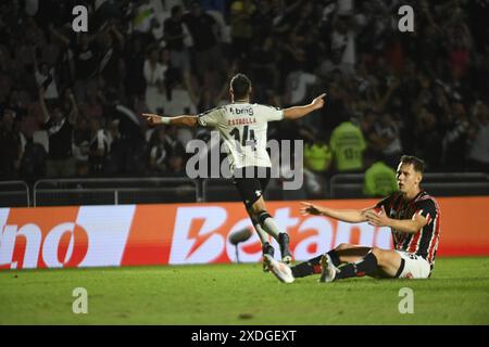 Rio de Janeiro (RJ), 22/06/2024 - Vasco -Criciúma - Jogador do Vasco comemora seu gol, durante partida contra o São Paulo, válida pela décima primeira Banque D'Images