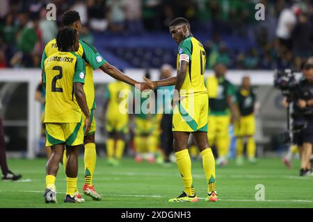 Houston, États-Unis. 22 juin 2024. HOUSTON, TX - 22 JUIN : Damion Lowe de Jamaïque réagit après le match lors d'un match entre le Mexique et la Jamaïque dans le groupe B de CONMEBOL Copa America 2024 au NRG Stadium le 22 juin 2024 à Houston, aux États-Unis. (Photo par Alejandro Salazar/PxImages) crédit : Px images/Alamy Live News Banque D'Images