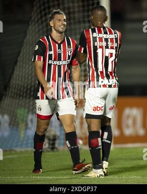 RJ - RIO DE JANEIRO - 06/22/2024 - BRÉSIL A 2024, VASCO x SAO PAULO - le joueur de Sao Paulo Calleri regrette lors du match contre Vasco au stade Sao Januario pour le championnat brésilien A 2024. Photo : Jorge Rodrigues/AGIF Banque D'Images