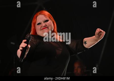 Beth Ditto lors de la Gossip Live Tour 2024 au Festival Villa Ada, Villa Ada, le 22 juin 2024 à Rome, Italie Banque D'Images