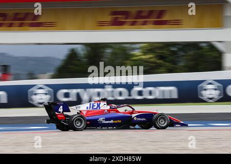 04 FORNAROLI Leonardo (ita), Trident, Dallara F3 2019, action lors de la 5ème manche du Championnat FIA de formule 3 2024 du 21 au 23 juin 2024 sur le circuit de Barcelona-Catalunya, à Montmeló, Espagne - photo Xavi Bonilla / DPPI Banque D'Images