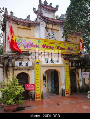 Hanoi, Vietnam - 29 janvier 2024 : la pagode d'un pilier, officiellement connue sous le nom de pagode Dien Huu, à Hanoi, Vietnam Banque D'Images