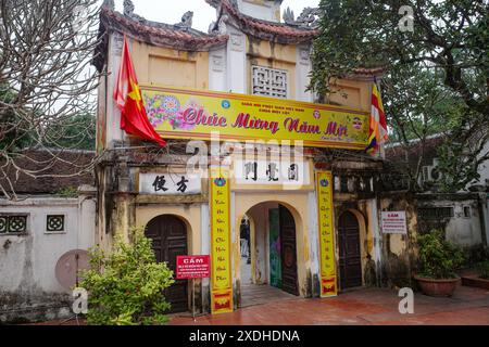 Hanoi, Vietnam - 29 janvier 2024 : la pagode d'un pilier, officiellement connue sous le nom de pagode Dien Huu, à Hanoi, Vietnam Banque D'Images