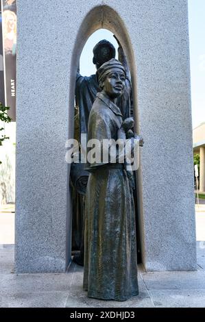 Monument du chemin de fer souterrain, Windsor, Ontario, Canada Banque D'Images