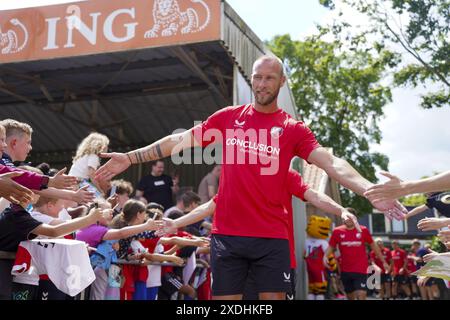 UTRECHT , 23-06-2024 , Sportpark Elinkwijk , Néerlandais Eredivisie , saison 2024 / 2025 , Football . Première formation FC Utrecht . Joueur d'Utrecht Mike van der Hoorn Banque D'Images