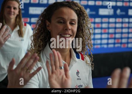 Chartres, France. 21 juin 2024. TOUATI ASSIA DE. DAUPHINS TOULOUSE OEC lors des championnats de France de natation 2024 le 21 juin 2024 au complexe aquatique Odyssee à Chartres - photo Laurent Lairys/ABACAPRESS. COM Credit : Abaca Press/Alamy Live News Banque D'Images