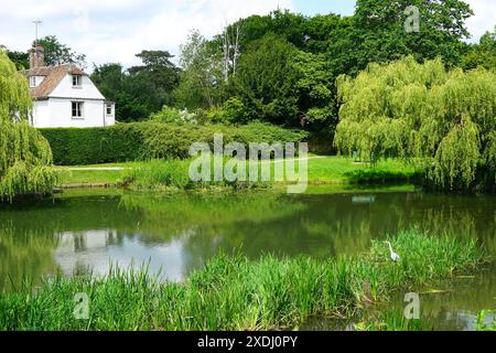 Mill House à côté de la River Cam à Grantchester Banque D'Images