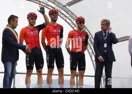 23/06/2024 -CHAMPIONNATS NATIONAUX ITALIE ME- FIRENZE - SESTO FIORENTINO- 228 KM lors du Championnat professionnel d'Italie - hommes, course de Street Cycling à Sesto Fiorentino, Italie, 23 juin 2024 Banque D'Images