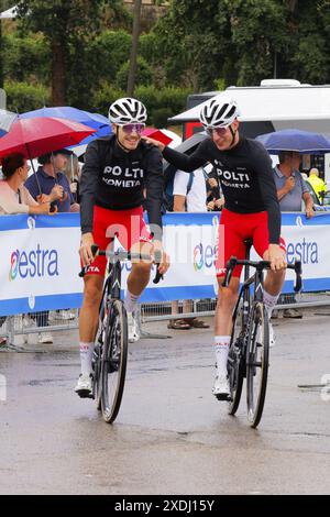 23/06/2024 -CHAMPIONNATS NATIONAUX ITALIE ME- FIRENZE - SESTO FIORENTINO- 228 KM lors du Championnat professionnel d'Italie - hommes, course de Street Cycling à Sesto Fiorentino, Italie, 23 juin 2024 Banque D'Images