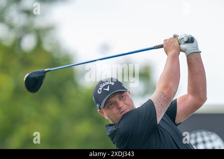 AMSTERDAM, PAYS-BAS - 22 JUIN : Callum Shinkwin d'Angleterre pendant le jour 3, KLM Open 2024, DP World Tour à l'International le 22 juin 2024 à Amsterdam, pays-Bas. (Photo de Henk Seppen/Orange Pictures) Banque D'Images