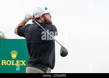 AMSTERDAM, PAYS-BAS - 21 JUIN : Andrew Johnston d'Angleterre pendant le jour 2, KLM Open 2024, DP World Tour à l'International le 21 juin 2024 à Amsterdam, pays-Bas. (Photo de Henk Seppen/Orange Pictures) Banque D'Images