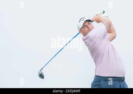 AMSTERDAM, PAYS-BAS - 21 JUIN : Callum Shinkwin d'Angleterre pendant le jour 2, KLM Open 2024, DP World Tour à l'International le 21 juin 2024 à Amsterdam, pays-Bas. (Photo de Henk Seppen/Orange Pictures) Banque D'Images