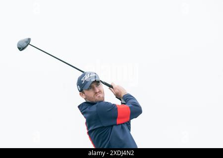 AMSTERDAM, PAYS-BAS - 21 JUIN : Andrew Wilson d'Angleterre pendant le jour 2, KLM Open 2024, DP World Tour à l'International le 21 juin 2024 à Amsterdam, pays-Bas. (Photo de Henk Seppen/Orange Pictures) Banque D'Images