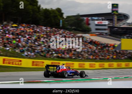 04 FORNAROLI Leonardo (ita), Trident, Dallara F3 2019, action lors de la 5ème manche du Championnat FIA de formule 3 2024 du 21 au 23 juin 2024 sur le circuit de Barcelona-Catalunya, à Montmeló, Espagne - photo Diederik van der Laan / Agence photo néerlandaise / DPPI Banque D'Images