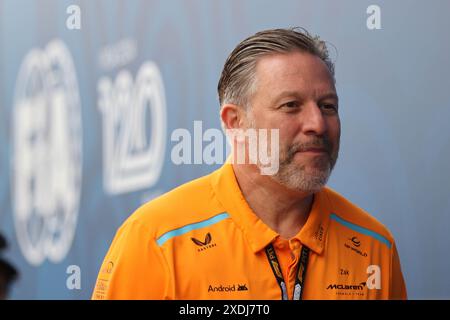 Barcelone, Espagne. 23 juin 2024. Catalunya circuit Zak Brown USA) McLaren CEO (Philippe Nanchino/SPP) crédit : SPP Sport Press photo. /Alamy Live News Banque D'Images