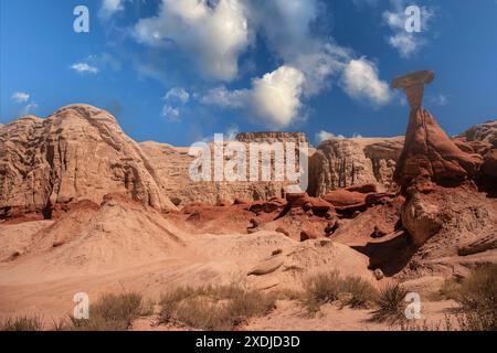 Toadstool hoodoos, Grand Staircase escalade National Monument, Kanab, Utah Banque D'Images