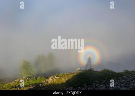 HAUTES-ALPES, CHORGES, COL DE LA GARDETTE, SPECTRE DE BROCKEN Banque D'Images