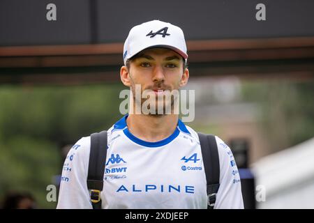 NÃ ? â°10 Pierre Gasly FRA BWT Alpine F1 Team lors de la FORMULE 1 ARAMCO GRAN PREMIO DE ESPANA 2024 - course, Championnat de formule 1 à Barcelone, Espagne, le 23 juin 2024 Banque D'Images