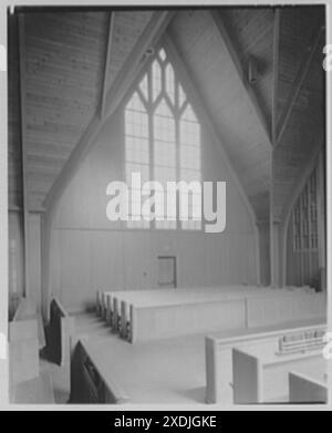 Westminster Chapel, West Hartford, Connecticut. Détail intérieur. Collection Gottscho-Schleisner Banque D'Images