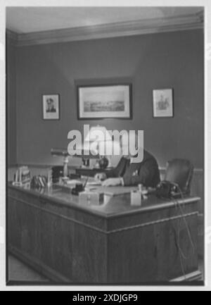 American Bureau of Shipping, 47 Beaver réunis, New York. Président au bureau. Collection Gottscho-Schleisner Banque D'Images