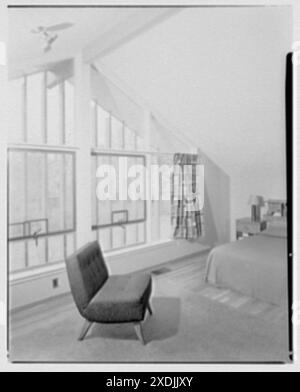 Episcopal Theological Seminary, Faculty House, Rev. and MRS Owen Thomas, John réunis, Cambridge, Massachusetts. Chambre I. Collection Gottscho-Schleisner Banque D'Images