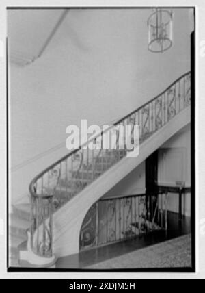 Roy D. Chapin, résidence au 447 Lake Shore, grosse pointe Farms, Michigan. Hall supérieur. Collection Gottscho-Schleisner Banque D'Images