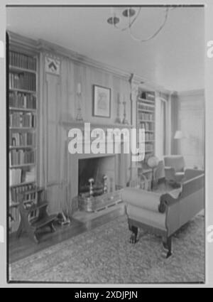 Chapelle de Thomas More, 268 Park préparé, New Haven, Connecticut. Bibliothèque. Collection Gottscho-Schleisner Banque D'Images