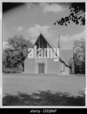 Westminster Chapel, West Hartford, Connecticut. Extérieur VI Collection Gottscho-Schleisner Banque D'Images