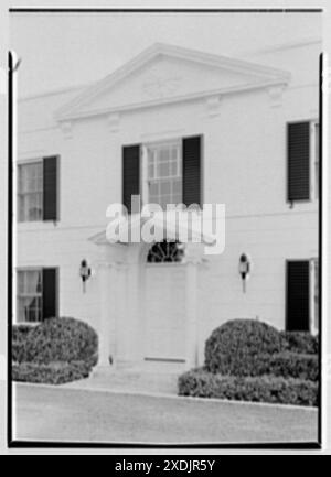 MRS H. Mercer Walker, résidence à El Vedado, Palm Beach, Floride. Détail de l'entrée. Collection Gottscho-Schleisner Banque D'Images