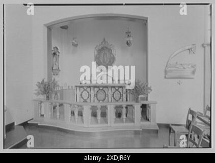 Chapelle de Thomas More, 268 Park préparé, New Haven, Connecticut. Chapelle. Collection Gottscho-Schleisner Banque D'Images