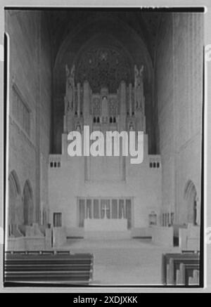 Church of the Heavenly Rest, Park Ave., New York, New York. Détail des releredos. Collection Gottscho-Schleisner Banque D'Images