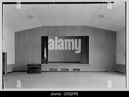 New Fairfield School, New Fairfield, Connecticut. Auditorium. Collection Gottscho-Schleisner Banque D'Images