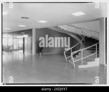 Esso Building, Baton Rouge, Louisiane. Lobby. Collection Gottscho-Schleisner Banque D'Images