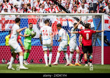 Hambourg, Hambourg, Allemagne. 22 juin 2024. HAMBOURG, ALLEMAGNE - 22 JUIN : {personnes} lors du match de la phase de groupes de l'UEFA EURO 2024 entre la Géorgie et la Tchéquie au Volksparkstadion le 22 juin 2024 à Hambourg, Allemagne. (Crédit image : © Mateusz Slodkowski/ZUMA Press Wire) USAGE ÉDITORIAL SEULEMENT! Non destiné à UN USAGE commercial ! Banque D'Images
