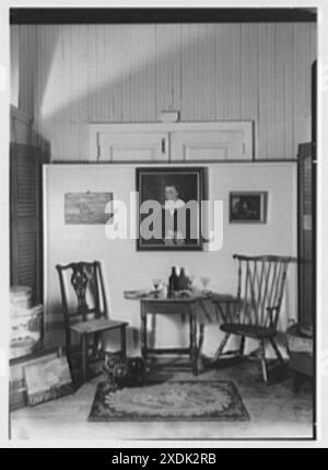 MRS Lawrence Ullman, affaires sur Prospect Avenue, Tarrytown, New York. Groupe de table. Collection Gottscho-Schleisner Banque D'Images